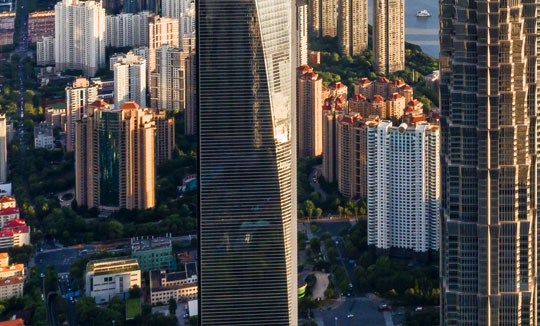 View of the glass tower