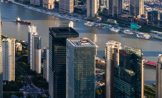 View of the river in the city